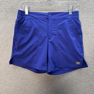 LL Bean Shorts Womens 4 Blue Chino Stretch UPF 50+ Outdoors Hiking Camping